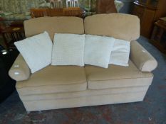 Light Brown Two Seat Sofa Bed