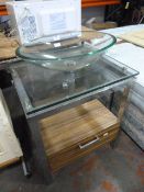 Glass and Chrome Sink Unit