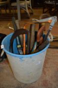Bucket Containing Assorted Gardening Tools