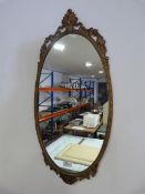 Oval Gilt Framed Wall Mirror
