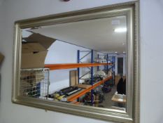 Large Framed Bevelled Edge Wall Mirror