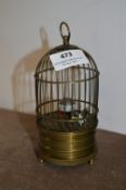 Whistling Bird Clock in Cage