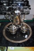 Silver Plated Four Piece Coffee Set