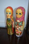 Two Russian Doll Style Bottle Holders