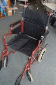 *Folding Wheelchair (Maroon)