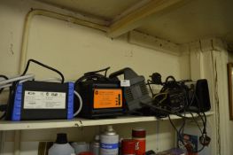 *Four Scooter Battery Charger and a Tyre Inflator