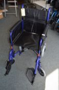 *Invacare Alu Lite Folding Wheelchair (Blue) RRP: £220