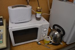 *Daewoo Microwave Oven and a Kettle, Toaster, etc.
