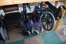 *Two Walking Aids, Commode and a Wheelchair