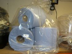 Four Rolls of Blue Disposable Kitchen Towel