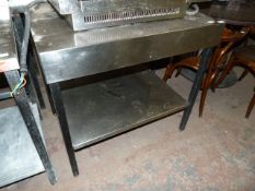 Stainless Steel Topped Preparation Table with Undershelf