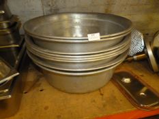 *Eight Large Aluminium Bowls