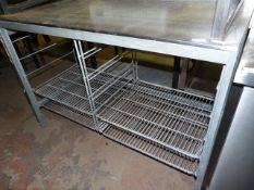 Stainless Steel Topped Tray Unit