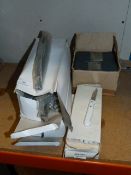 Two Boxes of Stainless Steel Tongs and Two Boxes of Knives