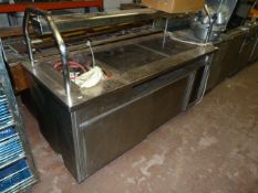 Stainless Steel Mobile Servery Unit with Hotplates