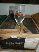 Box Containing Moretti Branded Pint Glasses