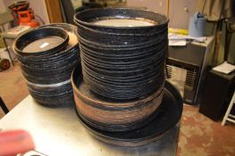 Approximately 80 Deep Pan Pizza Trays