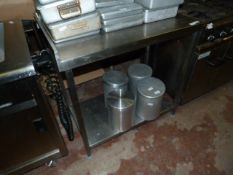 *Stainless Steel Preparation Table with Undershelf