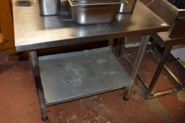 Stainless Preparation Table with Undershelf