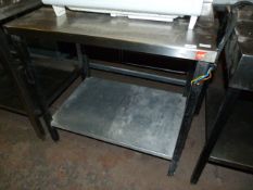 Stainless Steel Topped Preparation Table with Undershelf