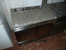 *Infrico Stainless Steel Refrigerated Preparation Unit with Granite Top