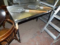 Stainless Steel Topped Preparation Table