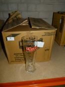 Box Containing 24 Krusovice Branded Pint Glasses