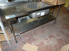 *Sissons Commercial Stainless Steel Sink Unit with Double Drainer and Undershelf