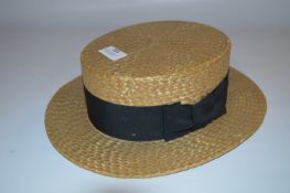 Dun & Co. Straw Boater Hat Size: 7