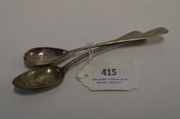Two Silver Teaspoons, Approximately 28g