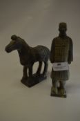 Chinese Terracotta Army Figure and Horse