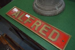 Brass Steam Locomotive Name Plaque 