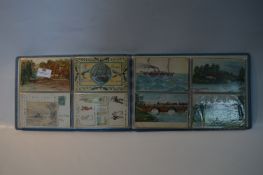 Postcard Album; Various Subjects Including Countryside, etc.