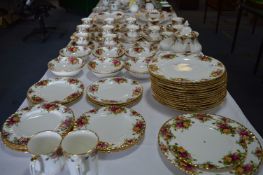 Royal Albert Country Roses 90 Piece Dinner and Tea Service