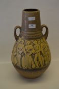 Lest West German Pottery Twin Handled Vase