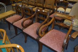 Pair of Early 19th Century Dining Chairs and Two Matching Armchairs