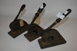 Three Cast Iron Stamp Embossers