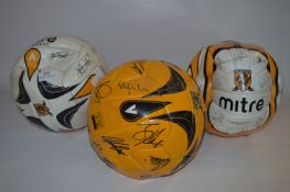 Three Signed Hull City Footballs