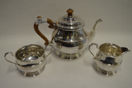 Solid Silver Three Piece Tea Set 