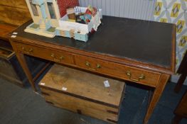 Edwardian Inlaid Mahogany Two Drawer Desk