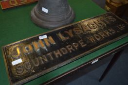 Heavy Bronze Trade Name Plaque 