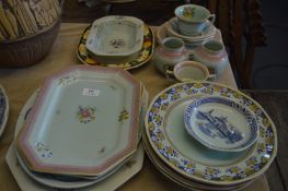 Large Quantity of Adam's Ware Dinnerware; Plates, Meat Plates, etc.