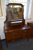 Edwardian Inlaid Mahogany Dressing Table