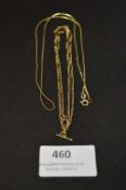Two 9cT Gold Necklaces, Approximately 7.5g