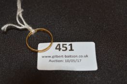 22cT Gold Wedding Band - 2.1g