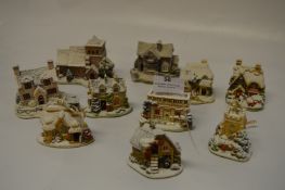 Collection of Ten Lilliput Lane Winter Scene Cottages