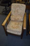 Oak Framed Reclining Armchair