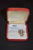 14cT Gold Ring Set with Four Diamonds (One Brilliant Cut Diamond Approx 0.68 cT and Three