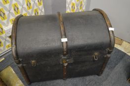 Dome Topped Traveling Trunk with Fitted Tray