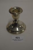 Hall Marked Miniature Silver Candlestick